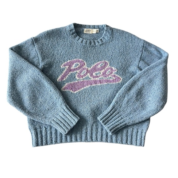 Polo Ralph Lauren Sweaters - Polo Ralph Lauren Denim & Supply Womens Blue Wool Blend Crewneck Sweater Sz XS